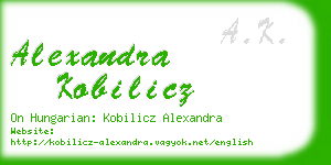 alexandra kobilicz business card